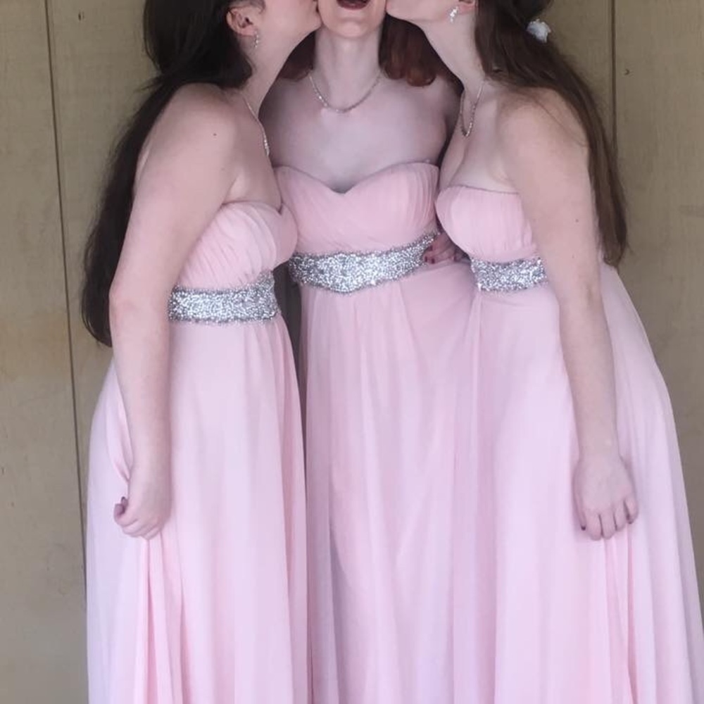 Pale pink prom dress